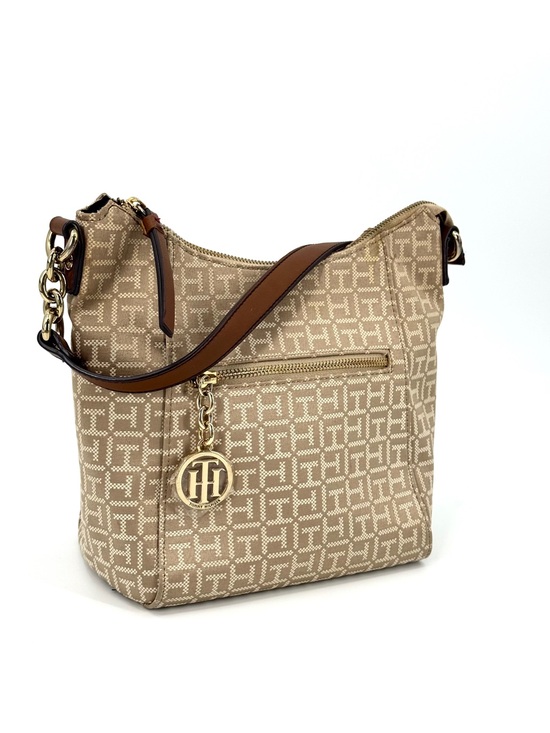 Tommy Hilfiger Handbags - Tommy Hilfigure Monogram Coated Canvas Shoulder Bag